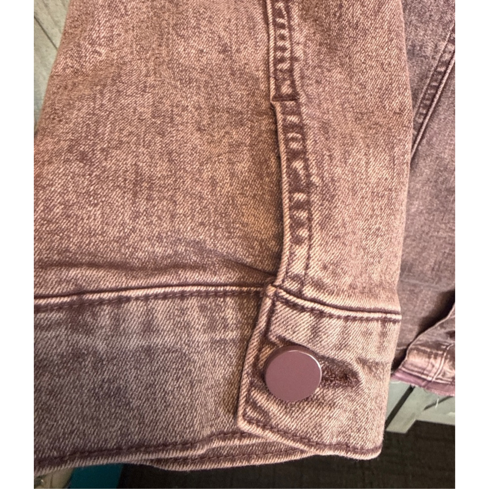 Women's LOGO by Lori Goldstein Mauve Jean Jacket 26W - Picture 3 of 5
